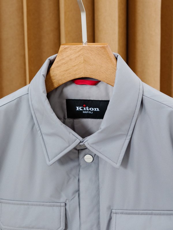 Kiton 가을 겨울 남성용 셔츠 스타일 보온 패딩 재 001-216309