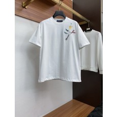 루이비통 남성 순면 라운드넥 반팔 티셔츠 001-216312