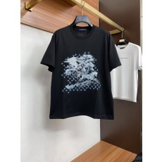 루이비통 남성 순면 라운드넥 반팔 티셔츠 001-216340
