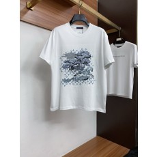 루이비통 남성 순면 라운드넥 반팔 티셔츠 001-216341