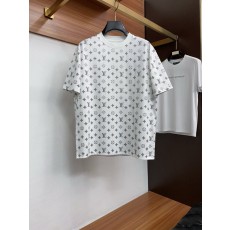 루이비통 남성 머서라이즈드 코튼 풀 프린트 로고 반팔 001-216347