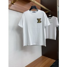 루이비통 남성 면 라운드넥 반팔 티셔츠 001-216349
