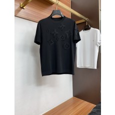 루이비통 남성 심플 라운드넥 니트 반팔 티셔츠 001-216357