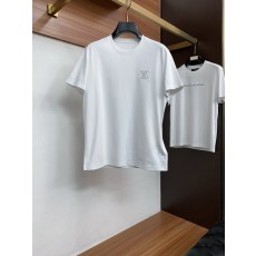 루이비통 남성 머서라이즈드 코튼 라운드 넥 반팔 티셔츠 001-216361