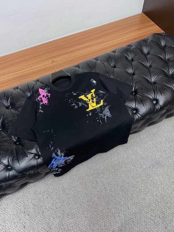 루이비통 남성 시어커튼 라운드넥 반팔 티셔츠 001-216367