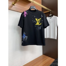 루이비통 남성 시어커튼 라운드넥 반팔 티셔츠 001-216367