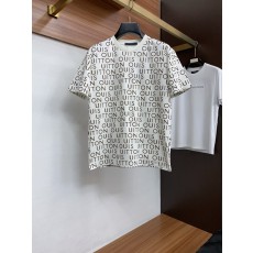 루이비통 남성 순면 라운드넥 반팔 티셔츠 001-216369