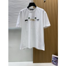 루이비통 남성 코튼 라운드넥 반팔 티셔츠 001-216371