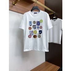 루이비통 남성 순면 라운드넥 반팔 티셔츠 001-216381