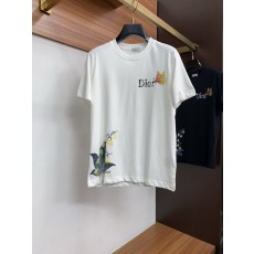 루이비통 남성 순면 핸드페인팅 로고 라운드넥 반팔 티셔 001-216384