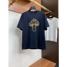 루이비통 남성 머서라이즈드 코튼 라운드넥 반팔 티셔츠 001-216385