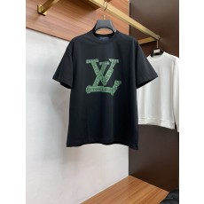루이비통 남성 순면 라운드넥 반팔 티셔츠 001-216387
