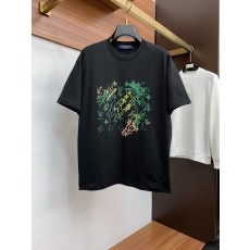 루이비통 남성 순면 라운드넥 반팔 티셔츠 001-216391