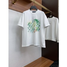 루이비통 남성 순면 라운드넥 반팔 티셔츠 001-216392