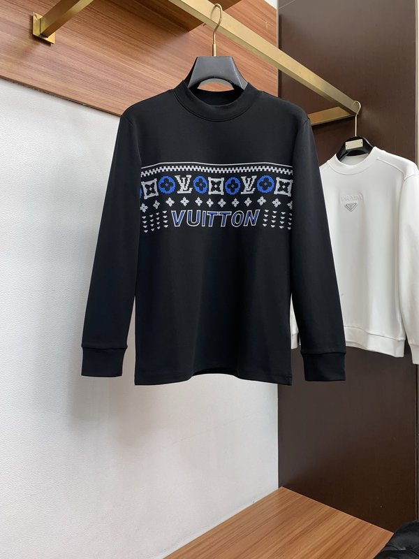 루이비통 남성 라운드넥 긴팔 티셔츠 001-216393