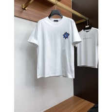 루이비통 남성 순면 라운드넥 반팔 티셔츠 001-216400