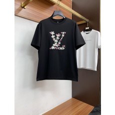 루이비통 남성 머서라이즈드 코튼 라운드넥 반팔 티셔츠 001-216399