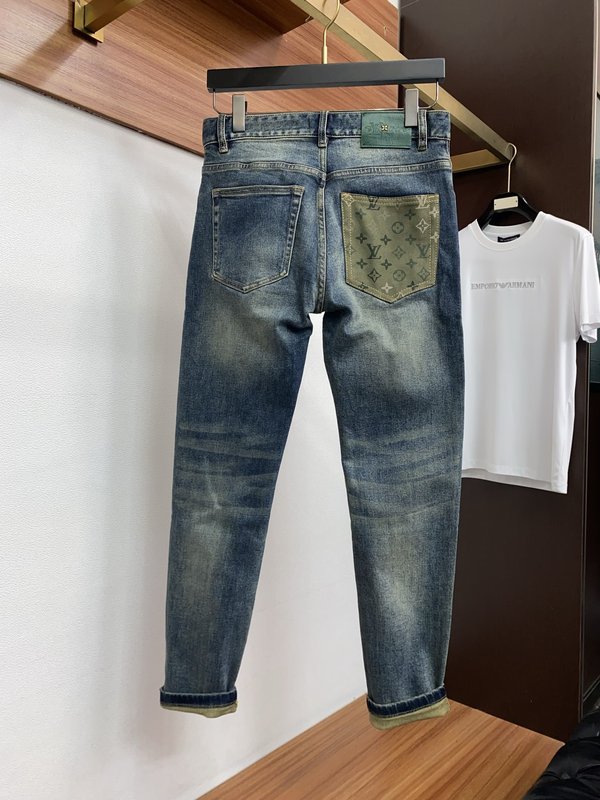 루이비통 남성 슬림 스트레이트 진 001-216411