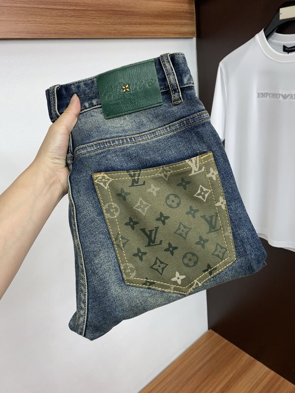 루이비통 남성 슬림 스트레이트 진 001-216411