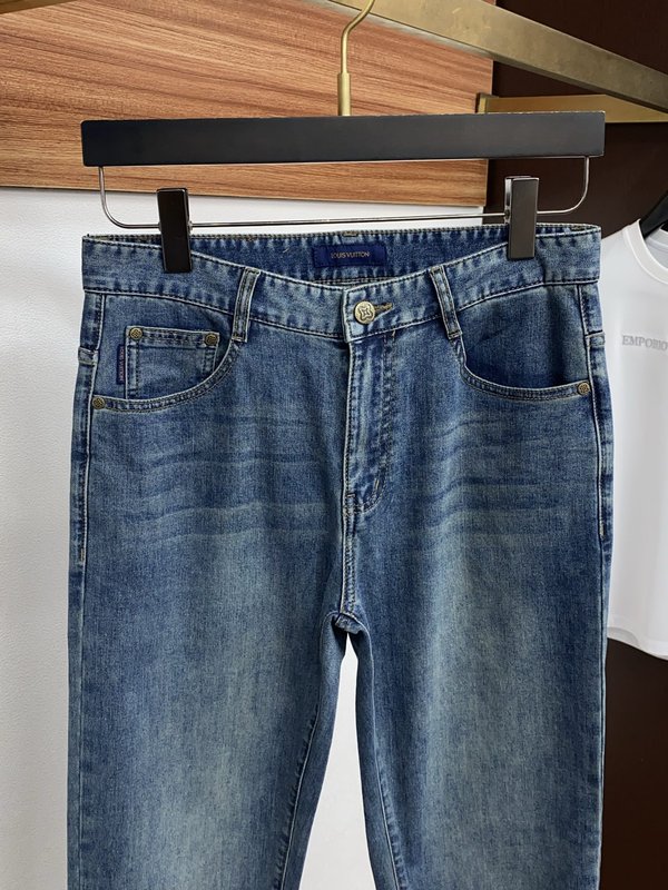 루이비통 남성 슬림 스트레이트 진 001-216416