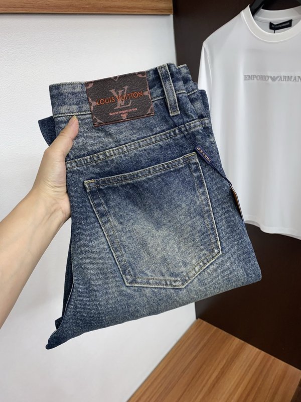 루이비통 남성 슬림 스트레이트 진 001-216420