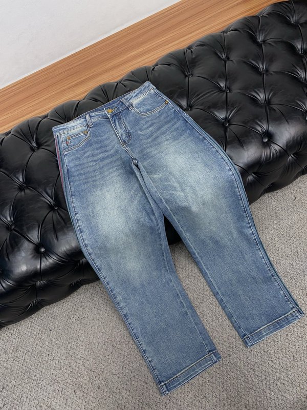 루이비통 남성용 고탄력 수입 데님 팬츠 001-216424