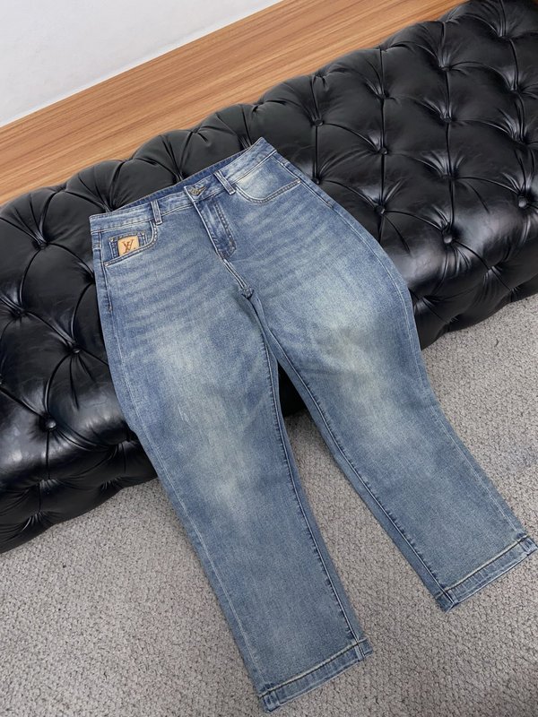루이비통 남성용 고탄력 수입 데님 팬츠 001-216425