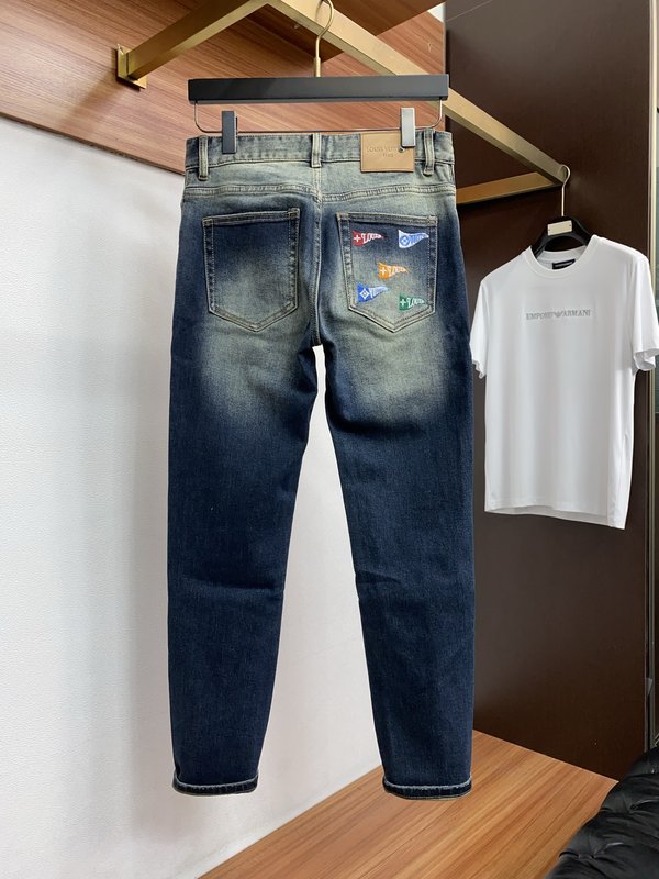 루이비통 남성 슬림 스트레이트 진 001-216429