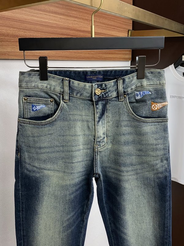 루이비통 남성 슬림 스트레이트 진 001-216429