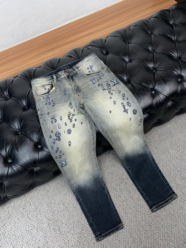 루이비통 남성 슬림 스트레이트 진 001-216430