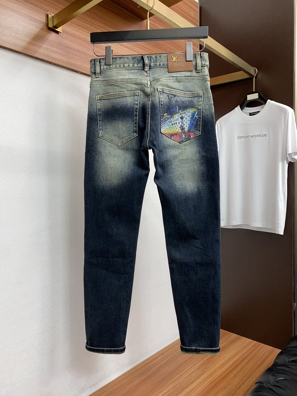 루이비통 남성 슬림 스트레이트 진 001-216432