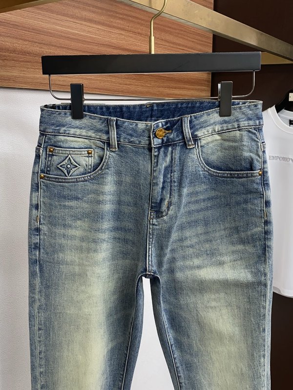 루이비통 남성용 고탄력 수입 데님 팬츠 001-216433