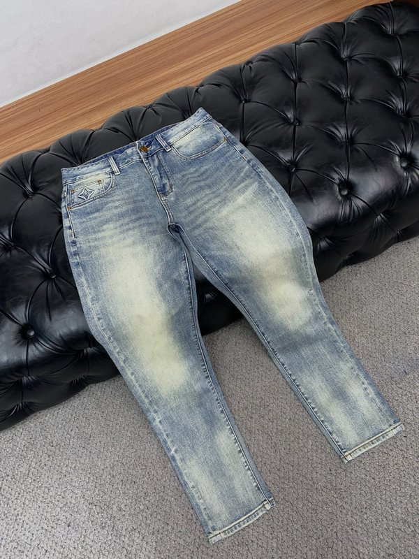 루이비통 남성용 고탄력 수입 데님 팬츠 001-216433