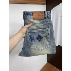 루이비통 남성용 고탄력 수입 데님 팬츠 001-216433