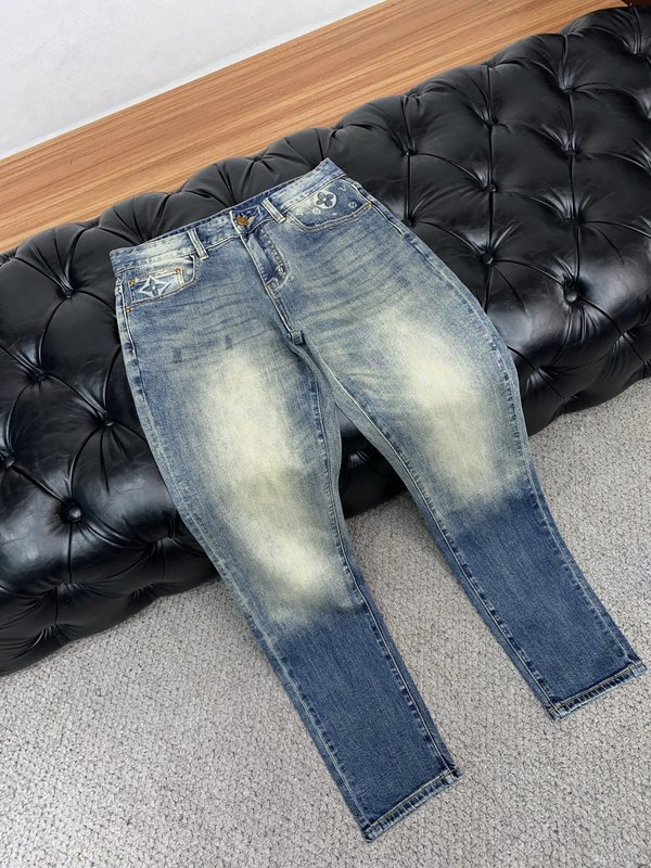 루이비통 남성용 고탄력 수입 데님 팬츠 001-216436