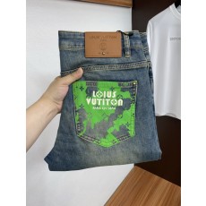 루이비통 남성용 고탄력 수입 데님 팬츠 001-216437