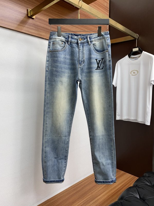 루이비통 남성 가을 겨울 캐주얼 데님 팬츠 001-216438