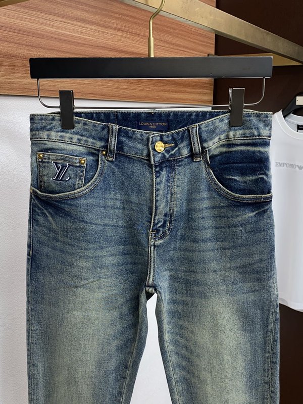 루이비통 남성 슬림 스트레이트 진 001-216439