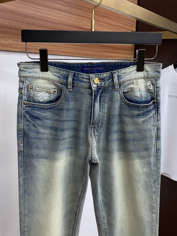 루이비통 남성 슬림 스트레이트 진 001-216444