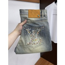 루이비통 남성 슬림 스트레이트 진 001-216444