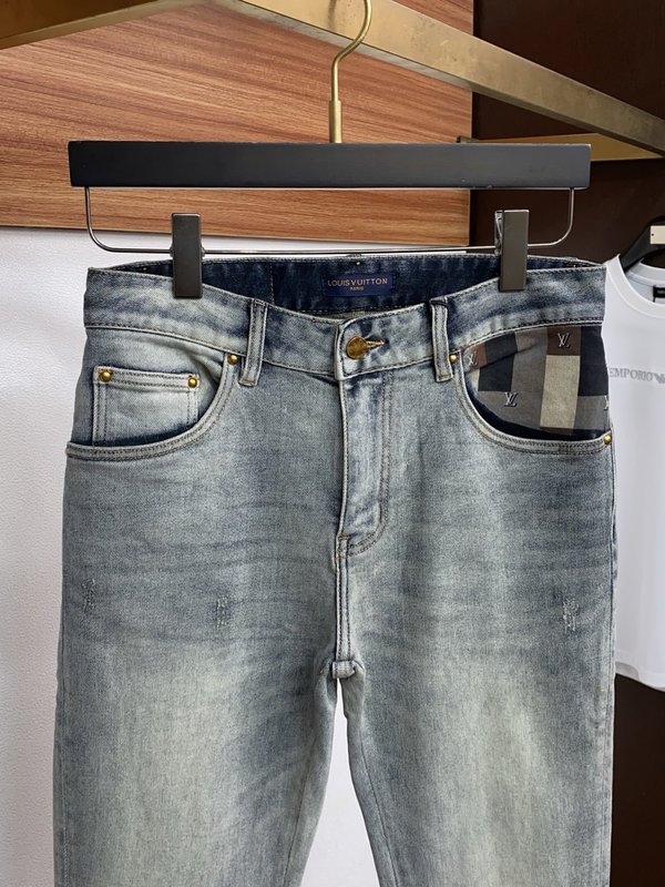 루이비통 남성 슬림 스트레이트 진 001-216443