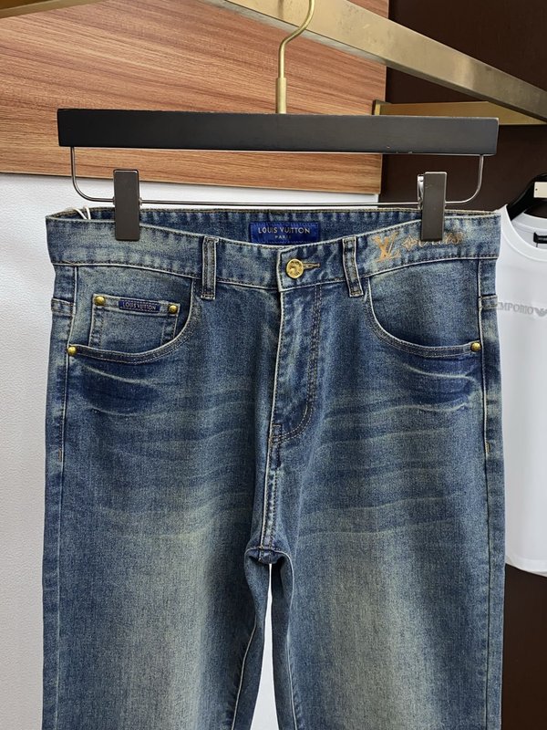 루이비통 남성 슬림 스트레이트 진 001-216445