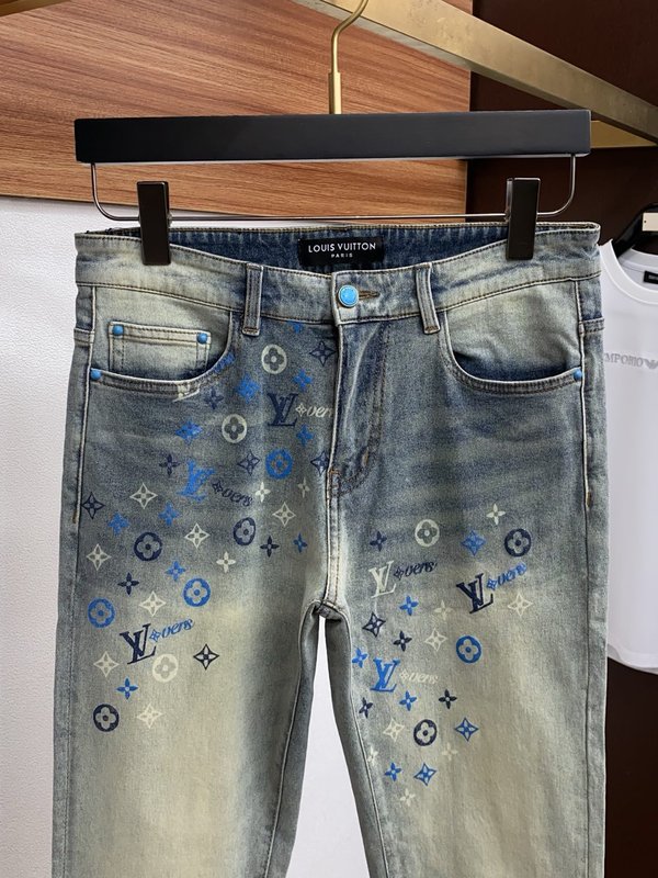 루이비통 남성 슬림 스트레이트 진 001-216446