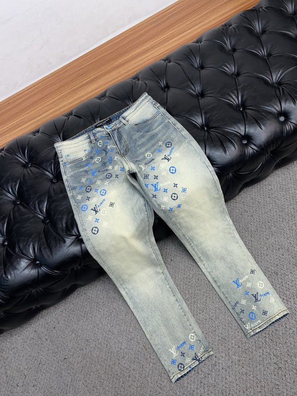 루이비통 남성 슬림 스트레이트 진 001-216446