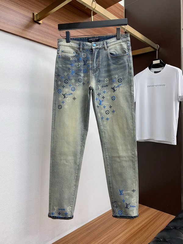 루이비통 남성 슬림 스트레이트 진 001-216446