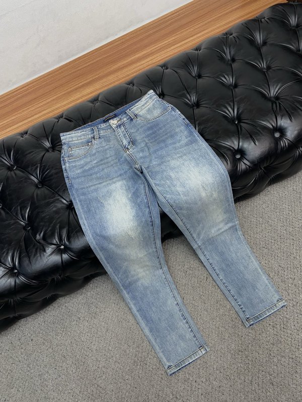 루이비통 남성용 고탄력 수입 데님 팬츠 001-216449