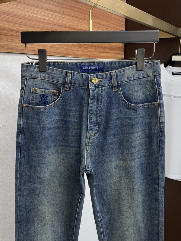 루이비통 남성 슬림 스트레이트 진 001-216451