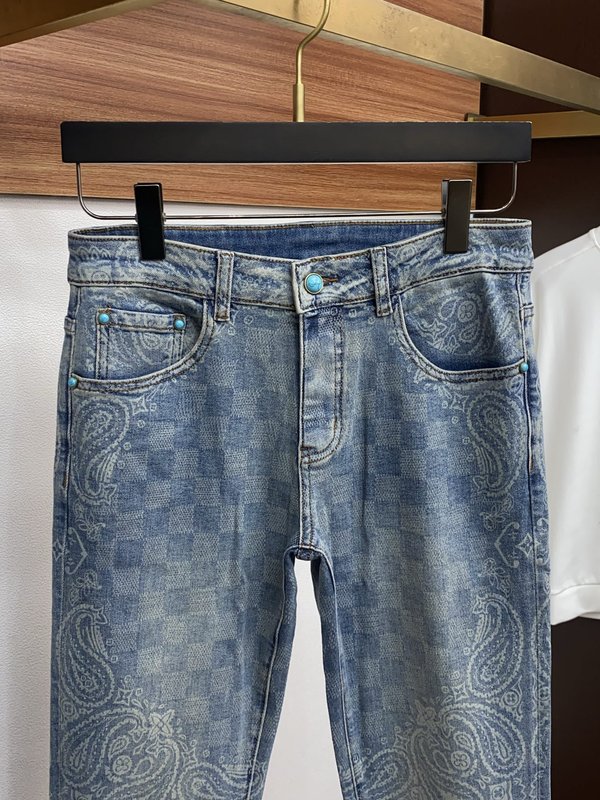 루이비통早春 하이스트레치 수입 데님 팬츠 001-216453