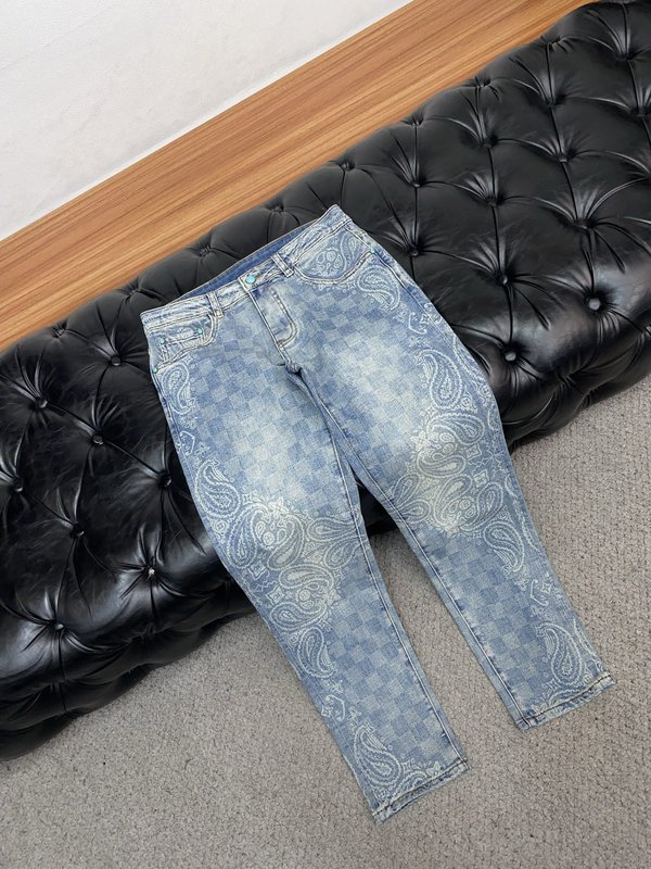루이비통早春 하이스트레치 수입 데님 팬츠 001-216453
