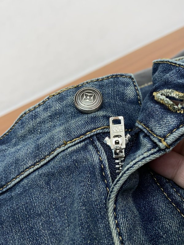 루이비통 남성용 고탄력 수입 데님 소재 청바지 001-216456